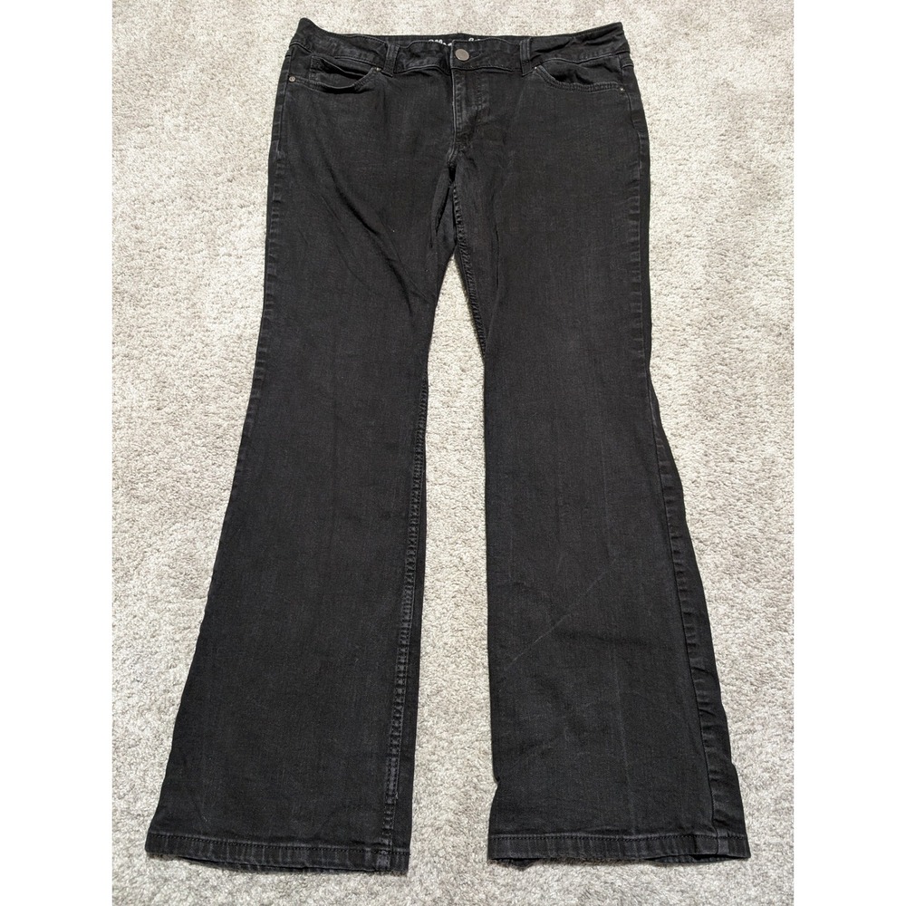 Wrangler Womens Bootcut Jeans Black Stretch Denim Mid Rise Size‎ 17x34 (36x32)
